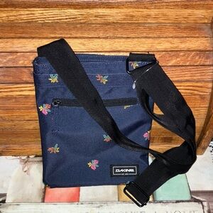 Dakine Navy Messenger Bag with Floral Design Lightweight